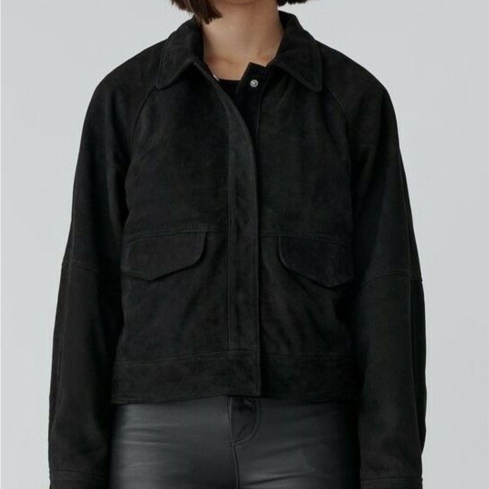 Deadwood Kylie Black Suede Jacket Size Small 36